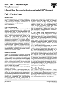 IRDC, Part 1: Physical Layer Infrared Data Communication