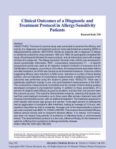 Clinical Outcomes of a Diagnostic and Treatment Protocol in Allergy