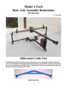 Differential (Rear End) Restoration – Revised 2014