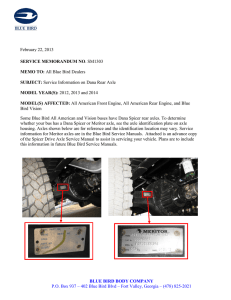 SM1303 Service Information on Dana Rear Axle