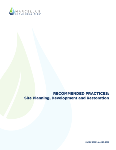 RECOMMENDED PRACTICES: Site Planning, Development and