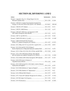 section iii, divisions 1 and 2