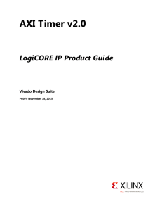 Xilinx PG079 LogiCORE IP AXI Timer v2.0, Product Guide