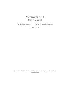 Matpower 6.0b1 User`s Manual