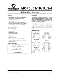 1 MHz, 85 µA Op Amps