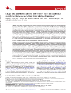Single and combined effects of beetroot juice and caffeine