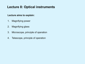 Lecture 8: Optical instruments