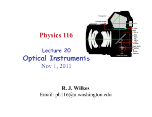 Physics 116 Optical Instruments