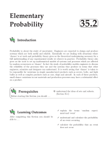 Elementary Probability - Mathematics Materials