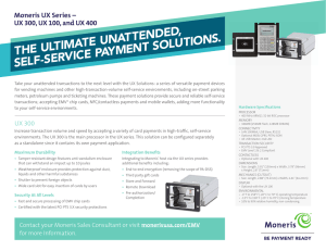 Moneris UX Series - Moneris Solutions