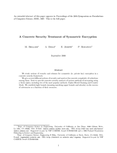 A Concrete Security Treatment of Symmetric Encryption