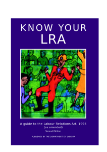Know your LRA - Department of Labour