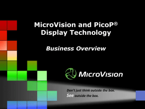 MicroVision and PicoP® Display Technology