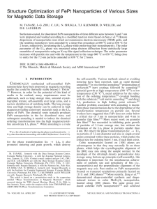 Structure Optimization of FePt Nanoparticles of Various Sizes for