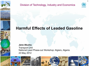 Harmful Effects of Leaded Gasoline