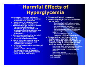Harmful Effects of Hyperglycemia