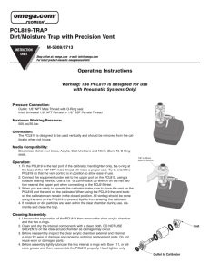 Dirt-Moisture Trap with Precision Vent