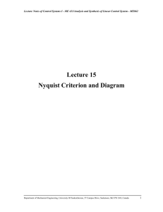 Lecture 15 Nyquist Criterion and Diagram