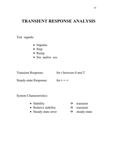 TRANSIENT RESPONSE ANALYSIS