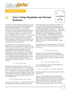 Zener Voltage Regulation and Thermal Resistance