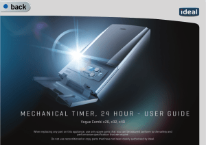Mechanical TiMer, 24 hour - user guide