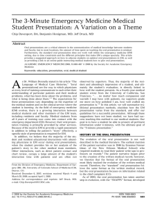 The 3-Minute Emergency Medicine Medical Student