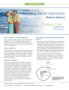 Treating Erectile Dysfunction Medical Options