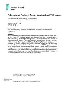 Failure-Atomic Persistent Memory Updates via JUSTDO Logging