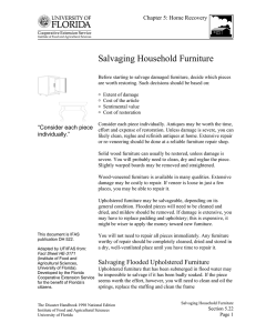 Salvaging Household Furniture