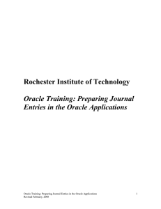 Journal Entry - Rochester Institute of Technology