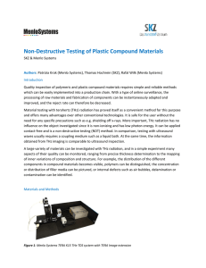 Non-Destructive Testing of Plastic Compound