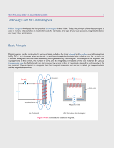 Technology Brief 10: Electromagnets Basic Principle