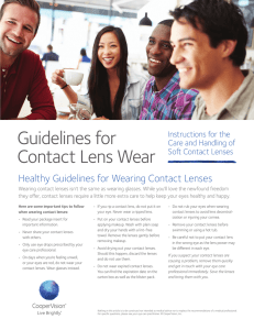 Guidelines for Contact Lens Wear
