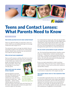 Teens and Contact Lenses: What Parents Need to