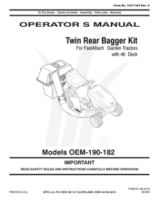 Twin Rear Bagger Kit