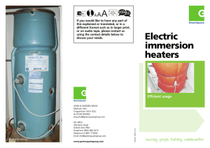 Electric immersion heaters