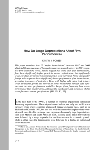 How Do Large Depreciations Affect Firm Performance?