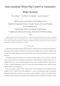 Gain-scheduled Wheel Slip Control in Automotive Brake Systems