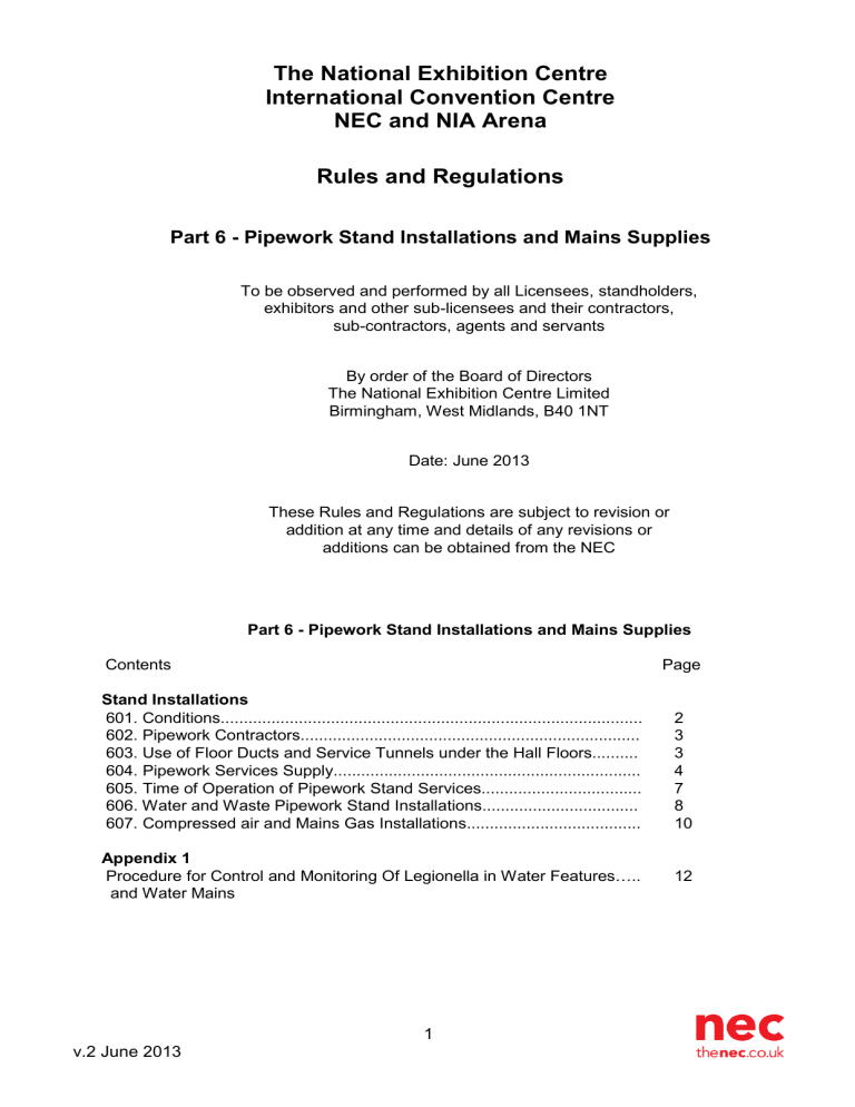 Rules And Regulations Rules And Regulations