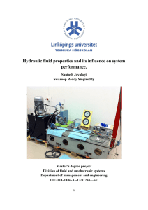 Hydraulic fluid properties and its influence on system
