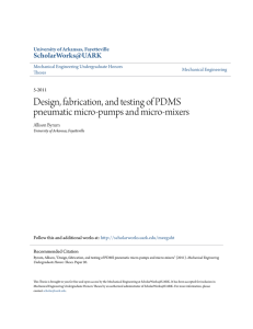 Design, fabrication, and testing of PDMS pneumatic micro