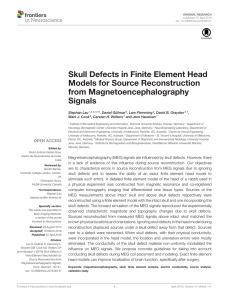 Skull Defects in Finite Element Head Models for Source