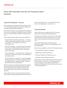 Oracle ADF Essentials FAQ