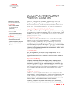 Oracle ADF Data Sheet