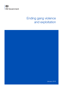 Ending gang violence and exploitation