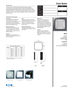Fail-Safe G12 LED, Vandal Resistant, Polycarbonate Lens spec sheet