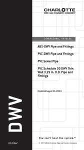 ABS-DWV Pipe and Fittings PVC-DWV Pipe