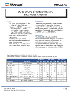 MMA025AA DC to 30GHz Broadband MMIC Low