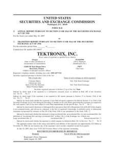 Form 10-K 2007 : Tektronix, Inc.