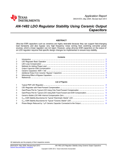 AN-1482 LDO Regulator Stability Using Ceramic Output Capacitors